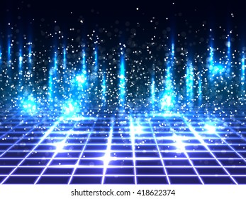 Glowing Bokeh Perspective Background