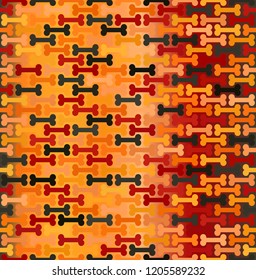 Glowing bone pattern. Seamless vector