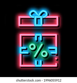  Glowing bright icon Open Interest Gift sign. transparent symbol illustration