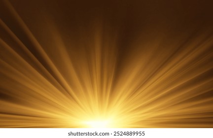 Efeito de explosão de luz brilhante brilhante. O efeito de um flash de luz brilhante piscando em um fundo transparente com raios e realces. Ilustração vetorial. Explosão de lente, faísca, faíscas