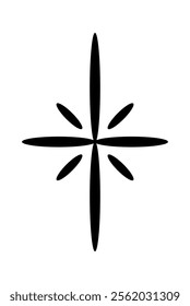 Glowing bright star simple pattern