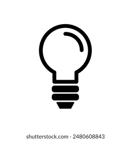 glowing bulb, electric lighting, light bulb - vector icon