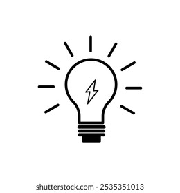 lâmpada de incandescência, iluminação elétrica, lâmpada - ícone vetorial.