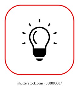 Glowing bulb icon