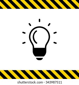 Glowing bulb icon