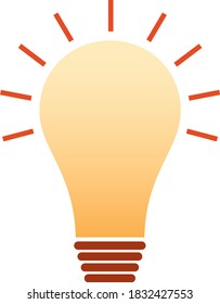 glowing bulb icon with colours