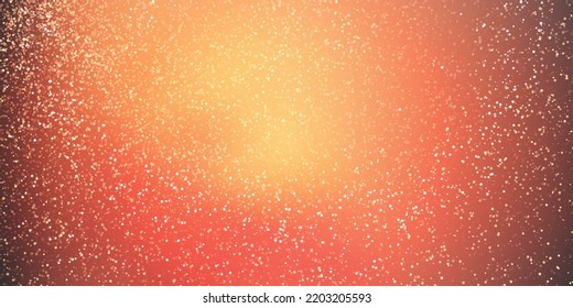 Glowing, Burning Heat, Sunlit Fiery Space and Spotted Starry Sky - Modern Style Futuristic Technology or Astronomy Concept Background, Texture, Generative Art, Creative Template, Vector Design