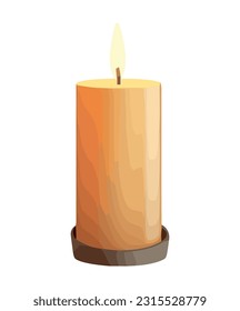 Diseño brillante de velas sobre blanco