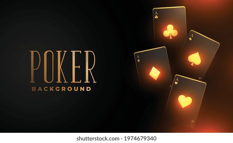 glowing casino playing card background