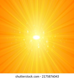 glowing center light rays yellow background design