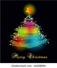 glowing christmas tree