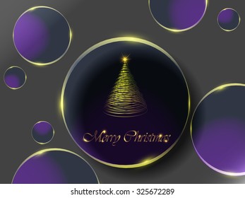 glowing Christmas tree on a black background