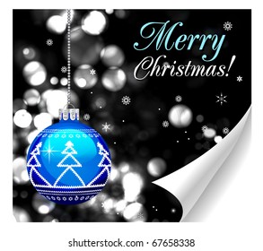 glowing christmas vector design illustration on black
