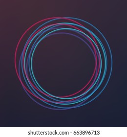 Glowing circle light effect. Glow effect design to party