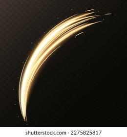 Glowing circle lines. Fire light circles. Abstract light speed motion effect.