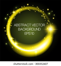 Glowing circle on black background