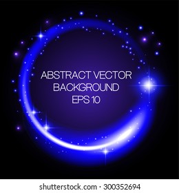 Glowing circle on black background