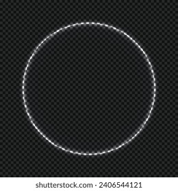 Glowing circle on a transparent background. luminous ring with illumination.