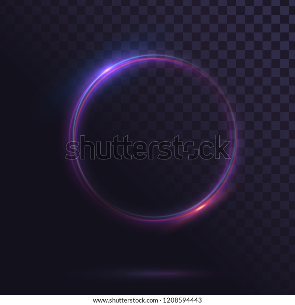 Glowing Circle Round Shiny Frame On Stock Vector Royalty Free