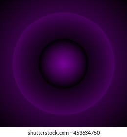 Glowing circle with transparency. Faded light effect. Emission, radiation concepts.