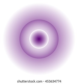Glowing circle with transparency. Faded light effect. Emission, radiation concepts.