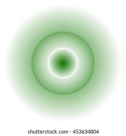 Glowing circle with transparency. Faded light effect. Emission, radiation concepts.
