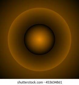 Glowing circle with transparency. Faded light effect. Emission, radiation concepts.