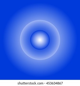 Glowing circle with transparency. Faded light effect. Emission, radiation concepts.