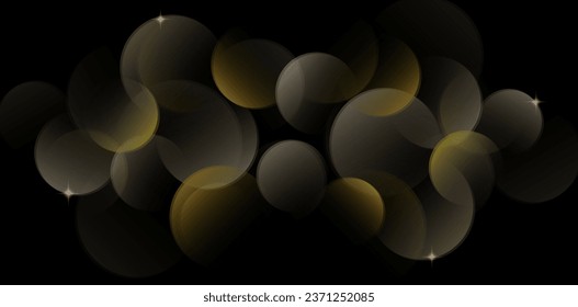 Glowing circles Lights on black backgrounds or digital fractal on black colors for place your text, signs retail shopping, advertisement business agency, ads marketing, backdrops space, landing pages