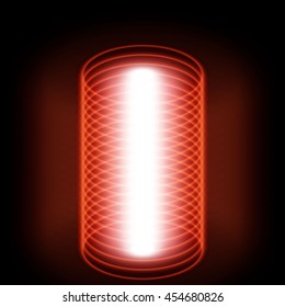 Glowing circles on a black background