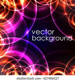 glowing circular abstract background. vector background.