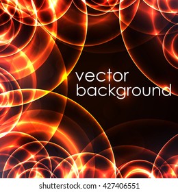 glowing circular abstract background. vector background.
