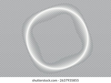 Glowing circular background. Light circle white swirl. Curved white line light effect. Glowing white speed circle