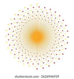 Glowing circular Fireworks Celebration Design Elements for making lighting designs. EPS vectors illustrations