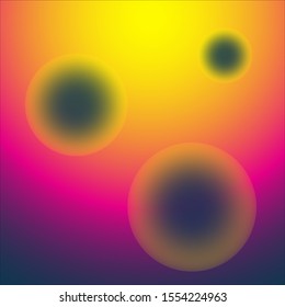 Glowing Circular Orbs on Gradient Background Vector 