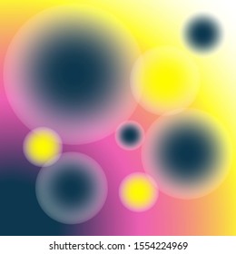 Glowing Circular Orbs on Gradient Background Vector 