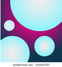 Glowing Circular Orbs on Gradient Background Vector 