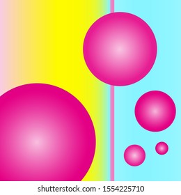 Glowing Circular Orbs on Gradient Background Vector 