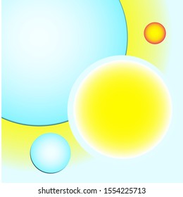 Glowing Circular Orbs on Gradient Background Vector 