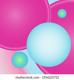 Glowing Circular Orbs on Gradient Background Vector 