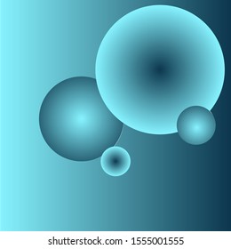 Glowing Circular Orbs on Gradient Background Vector 