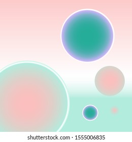 Glowing Circular Orbs on Gradient Background Vector 