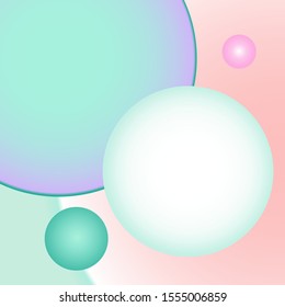 Glowing Circular Orbs on Gradient Background Vector 