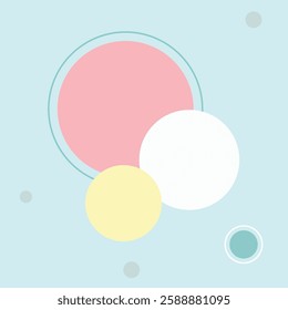 Glowing Circular Orbs on Striped Gradient Background Vector