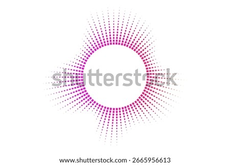 Glowing circular wave in multicolor neon tones. Modern abstract vector background symbolizing frequency, energy, and sound. Vector illustration.