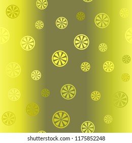 Glowing citrus pattern. Seamless vector