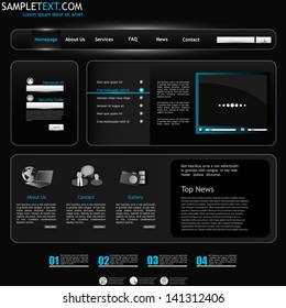 Glowing Clean Website template, 