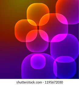 Glowing colored squares, modern abstract background, vector technology