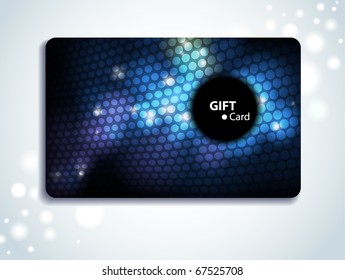 Glowing colorful gift card