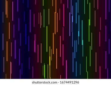 Glowing colorful neon laser lines abstract background. Futuristic hi-tech vector design.